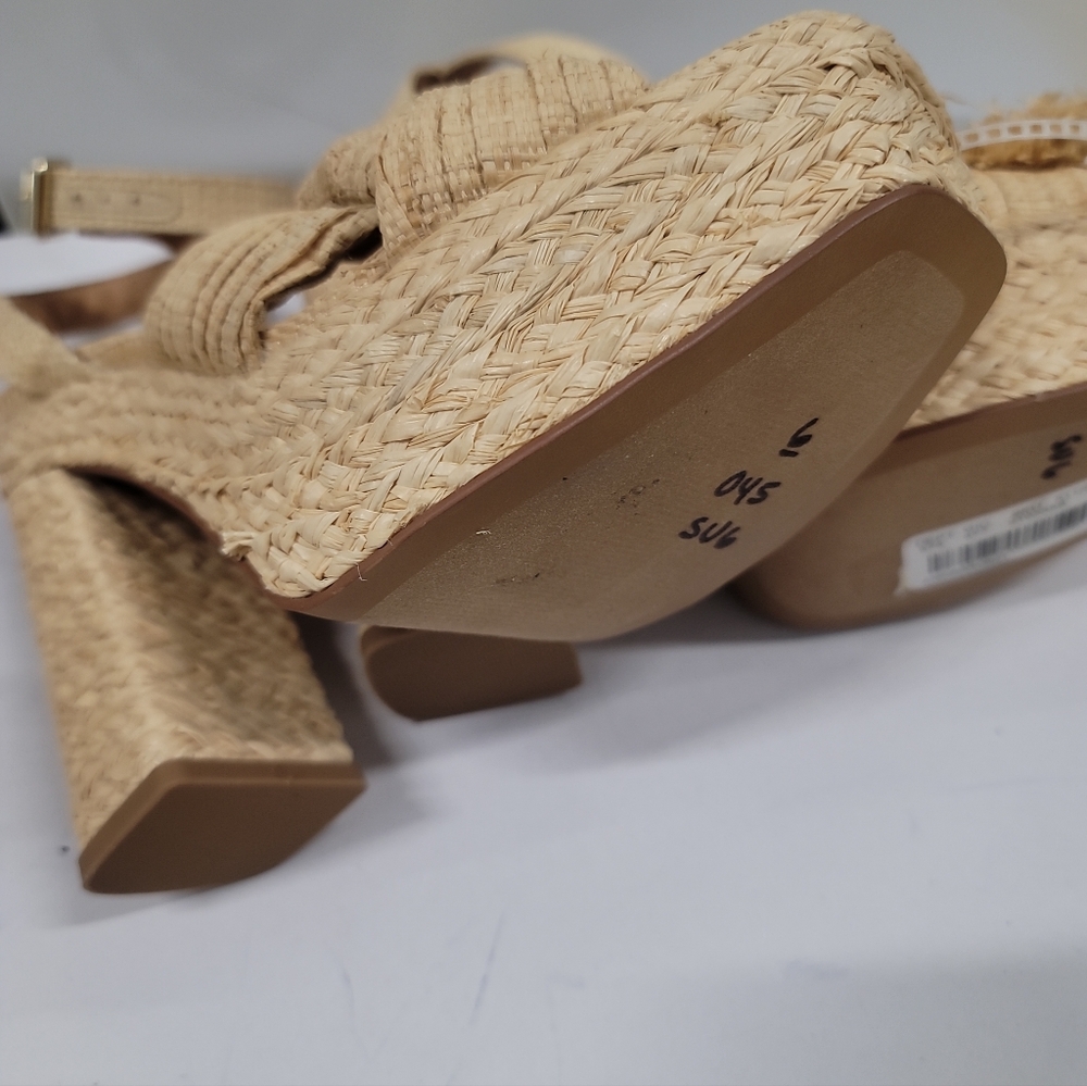 Steve Madden Romey Natural Raffia Platform Sandals - Picture 7 of 10